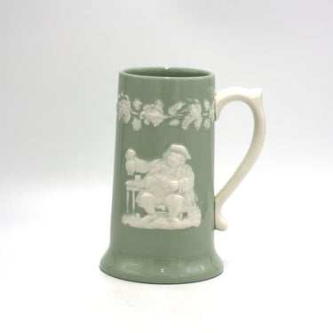vintage Spode Fortuna Tankard Sage Green made in England 