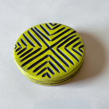 Coasters  Set of 4 -Chartreuse