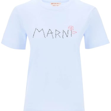 Marni Hand-Embroidered Logo T-Shirt Women