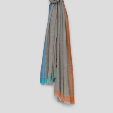 Wispy Peploe Scarf - Dark Grey Teal