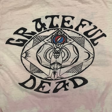 Rare 1980s Grateful Dead Parking Lot T Shirt - Aiko Aiko - Tie Dye Folk Art Clothing - Vintage Dead Head Clothing - Jerry Garcia - 