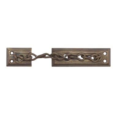 Vintage Brass Plated Steel Safety Chain Door Guard