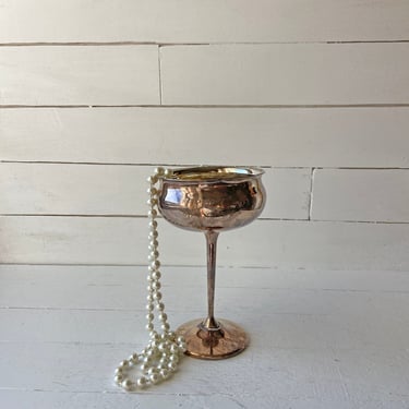 Vintage Crescent Lipped Silver Wine Or Champagne Cup, Goblet // Silver Collection, Silver Cup // Perfect Gift 