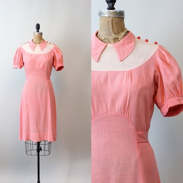 1920s 1930s FEEDSACK chore cotton dress small | new spring 