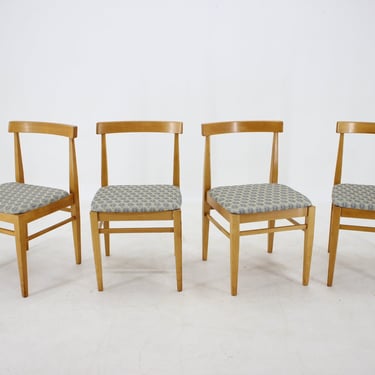 1960s Set of Four Minimalist Dining Chairs, Czechoslovakia / Vintage Chair / Mid-Century 