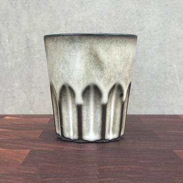 Black Porcelain Ceramic "Peak" Cup  -  Matte "Stone" 