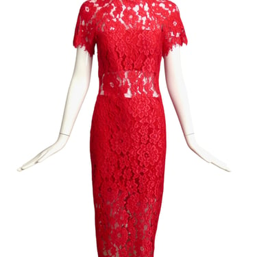 ALEXIS- Red Lace Leona Dress, Size 4