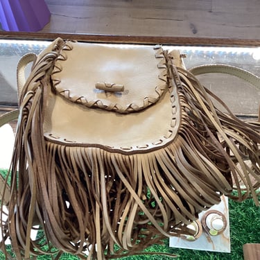 Ralph Lauren Vintage Leather Fringe Crossbody Purse