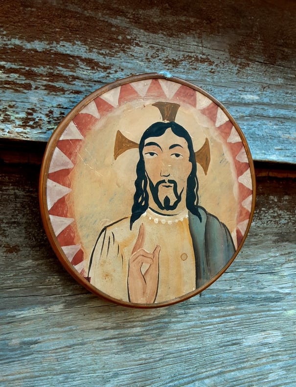 The Pantocrator House Blessing Medallion By Juana Gomez