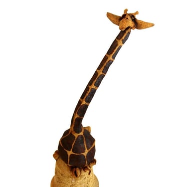 Vintage Rare Todd Warner Ceramic Giraffe Bell 