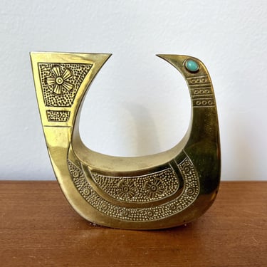 Brass Bird Sculpture by Joaquin Taller Tinta - Ecuador 