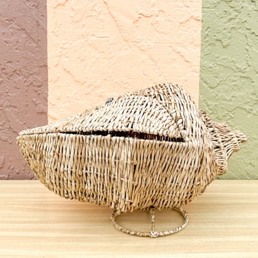 Wicker Shell Basket