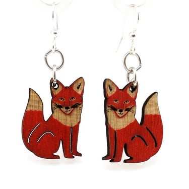 Fox Wood Earrings