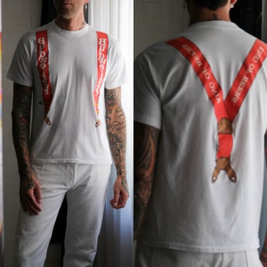 Vintage 90s BUDWEISER King of Beers Suspender Print Single Stitch Tee | 100% Cotton | Official Product | 1990s BUDWEISER BEER Unisex T-Shirt 