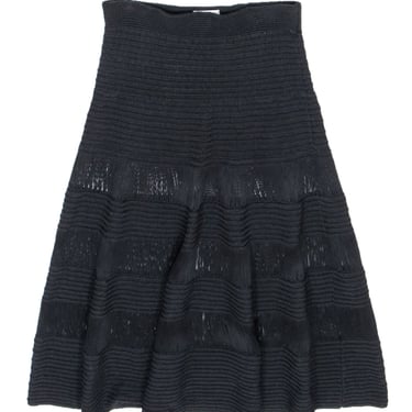 Celine - Black Knit Midi Skirt Sz L