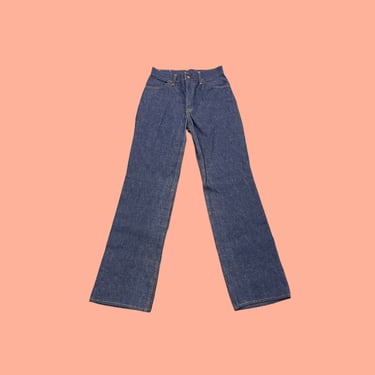 Vintage Levis Jeans Retro 1960s Levis For Gals + Big E + Bootcut + 28 Inch Waist + Sanforized Cotton + Denim + High Waisted + Womenswear 