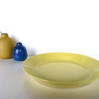 Set of 2 Iittala 8 1/2" Yellow Teema Luncheon Plates, Vintage Kaj Franck Arabia Finland Ceramic Replacement Dishes 