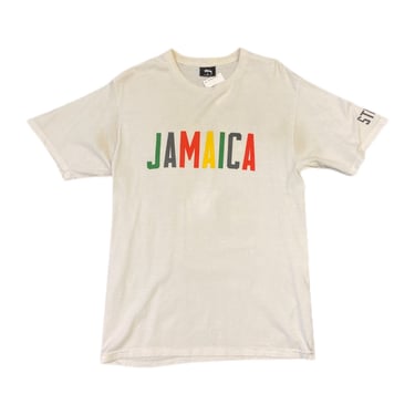 (M) White Stussy Jamaica T-Shirt 030922 JF