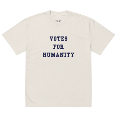 Votes for Humanity Oversized faded t-shirt