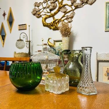 Boho Colorful Glass Vase Glassware Set Decor Glassware 