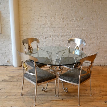 Vintage Plunkett Decorative Glass Top Table