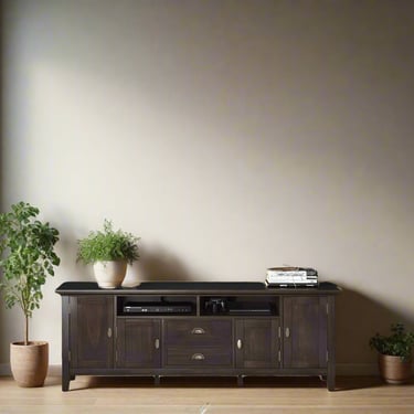 Amherst Solid Wood 72&quot; Wide Media Console in Tobacco Brown  FFW258-649