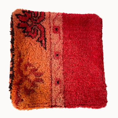 Red/Orange Rug Handwoven Moroccan Pillow