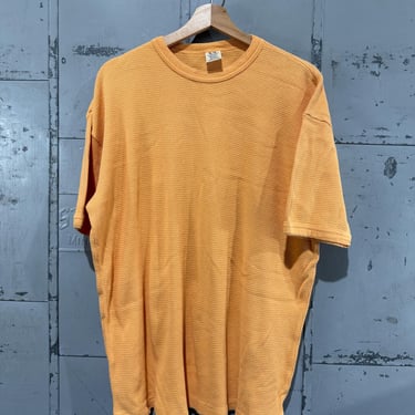 90's GAP Vintage Cotton Waffle Undershirt  Hipster Grunge Fashion Sherbet Orange color Short sleeve 