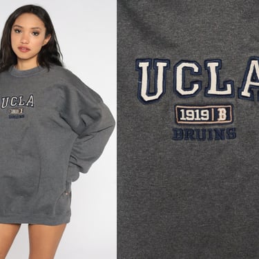 UCLA Bruins Sweatshirt 90s University Los Angeles Pullover California Shirt Football Graphic College Sweater Crewneck Grey Vintage 2XL XXL 