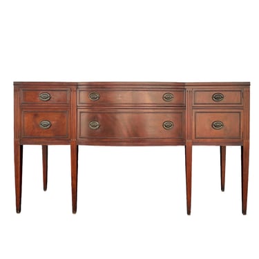 Vintage Mahogany Sideboard by Drexel 68” Long - 1960s Solid Wood Buffet Server Credenza Traditional American Federal Style Furniture 