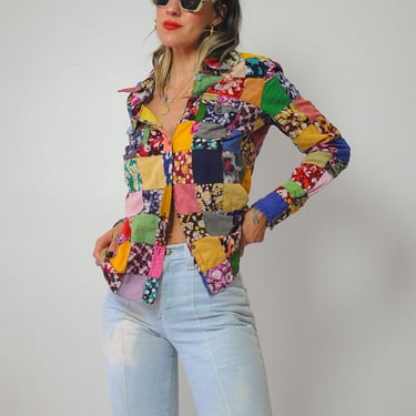 1970's India Cotton Patchwork Blouse