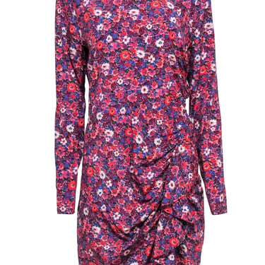 Veronica Beard - Pink, Maroon, & Blue Floral Print Dress Sz 10