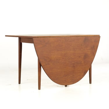 Jack Cartwright for Founders Mid Century Walnut Drop Leaf Dining Table - mcm 