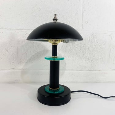 Vintage Table Lamp Modern Mushroom Shape Flying Saucer UFO 3-way Touch Black Light Lighting 1990s 