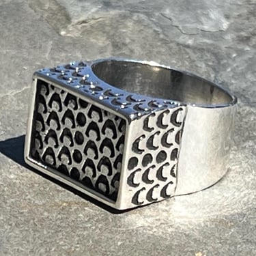 Pentti Sarpaneva ~ Vintage Bold Modern 830 Silver Finland Modernist Ring - Size 10 