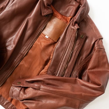 Vintage Brown Leather Coach Bomber