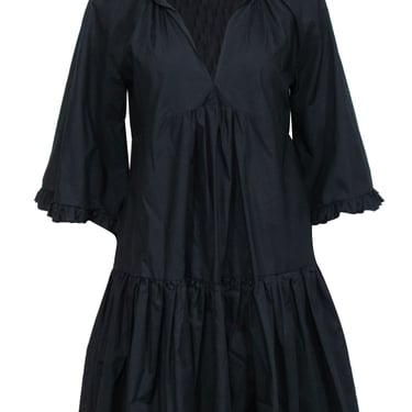 La Double J - Black Cotton Shift Dress Sz L