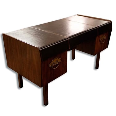 Mid Century Modern Bert England for Widdicomb Leather Top Desk 