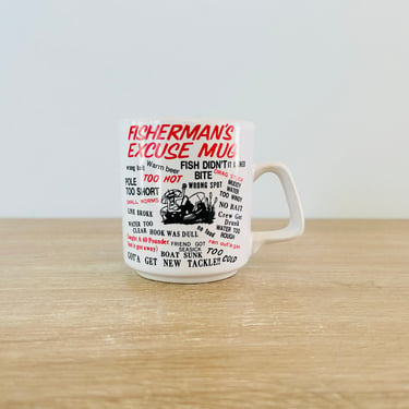 Vintage Coffee Mug Fisherman's Excuse Mug 