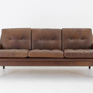 1970 Svend Skipper 3-Seater Sofa in Brown Leather, Denmark / Vintage Sofa / Mid-century / Brown Colour 