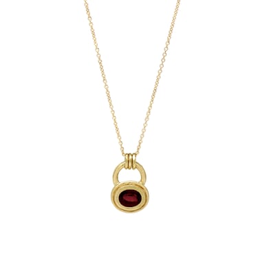 One-of-a-Kind Oval Rhodolite Garnet Necklace