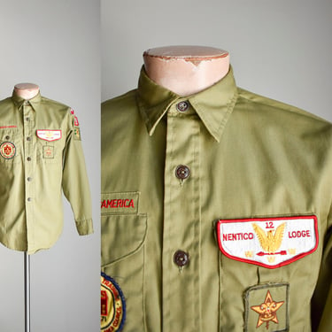 Vintage Boy Scouts of American Uniform Shirt 