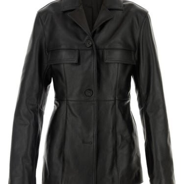 Toteme Women Black Leather Blazer