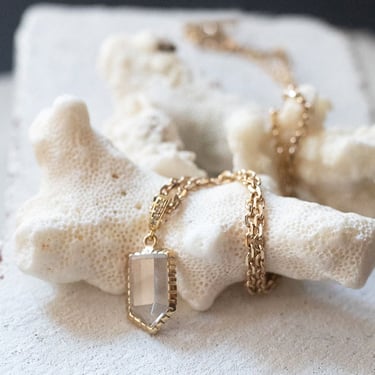 Gold Plated Brass Crystal Jackie Necklace
