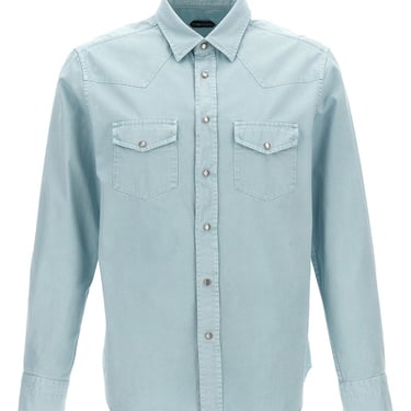 Tom Ford Men 'Peach Twill Western' Shirt