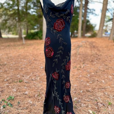 Vintage 1990s Sue Wong Nocturne Old Hollywood Style Silk Evening Gown - 1930s Inspired Dream Dress 