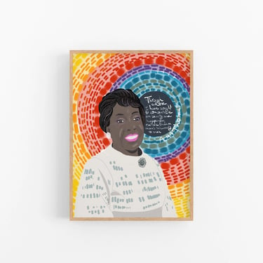 Alma Thomas Portrait, American Painters and Artist, Gift for artist, cubicle decor, Gifts to inspire 