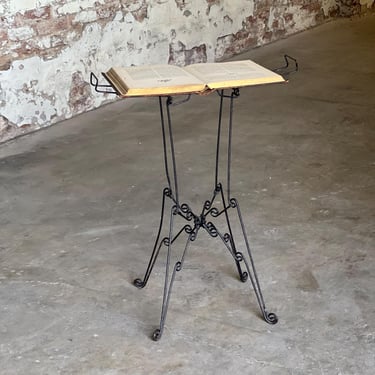 Antique Molded Wire Portable Dictionary Stand 