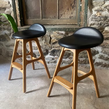 Mid century bar stool Erich Buck kitchen stool mid century stools a set 