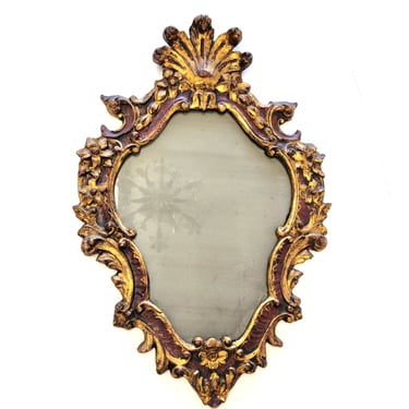 Italian Florentine Gold Red Ornate Wood Picture Frame 